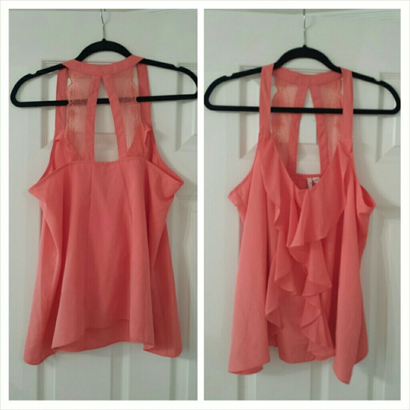 Coral Lauren Conrad lace top