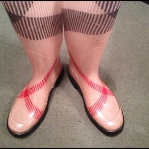 Burberry rain boots