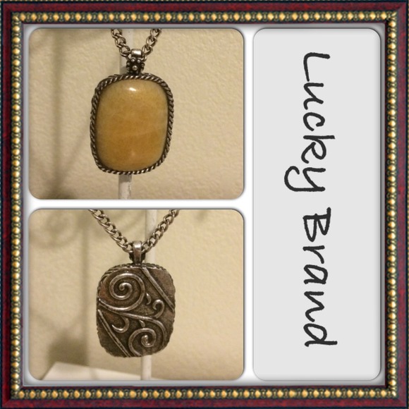 Lucky Brand Stone Pendant Necklace!