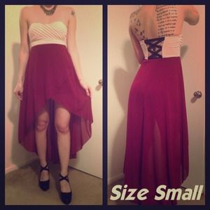 ❗️REDUCED❗️ High Low Dress with Criss-Cross back