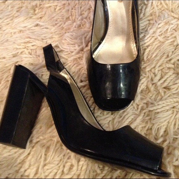 Nine West black high heels.