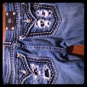 Size 29 distressed Miss Me jeans.