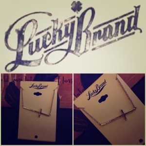 Lucky Brand Cross Silver Cross Necklace