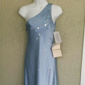 ☆Powder Blue Asymmetrical Evening Dress w/Sequins