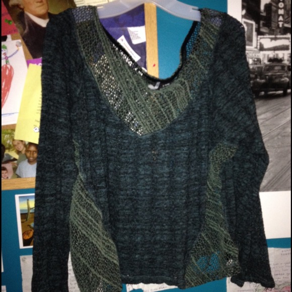 Forest Green Cutout Sweater From Urban Outfitters