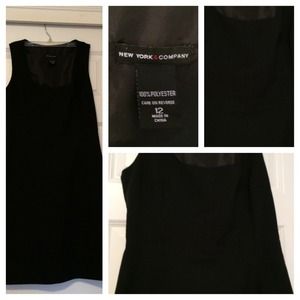 Black dress sleeveless knee length