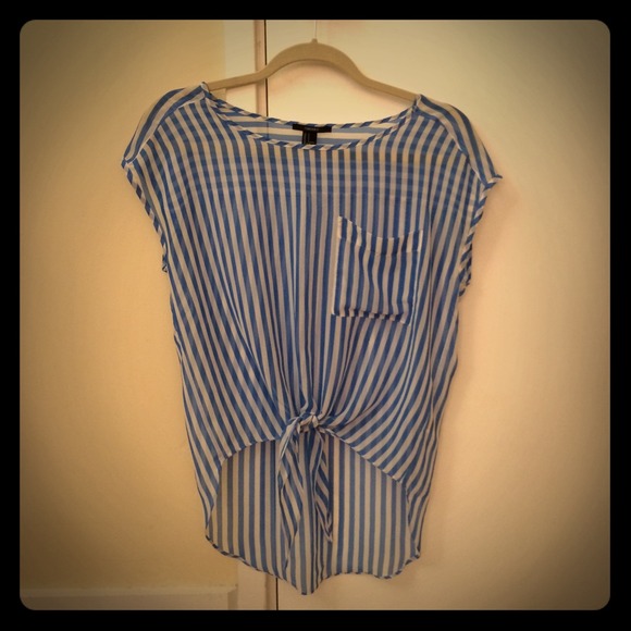 Stripe sheer top