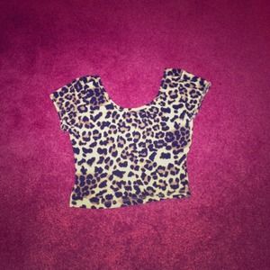 Leopard print crop top