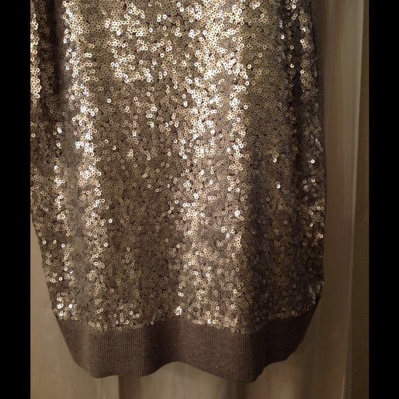 Silver sequin Michael Kors knit tank top - Picture 3 of 4