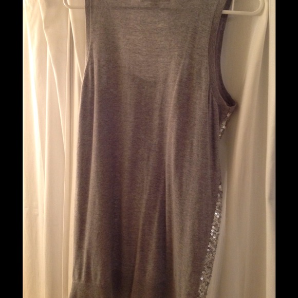 Silver sequin Michael Kors knit tank top - Picture 4 of 4