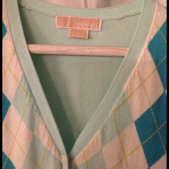 Michael Kors Argyle knit Cardigan - Picture 2 of 4