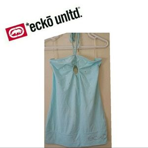 Ecko red baby blue Holter top