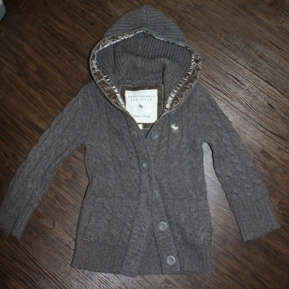 Abercrombie \u0026 Fitch Sweaters , Abercrombie cable knot hoodie brown sweater XS