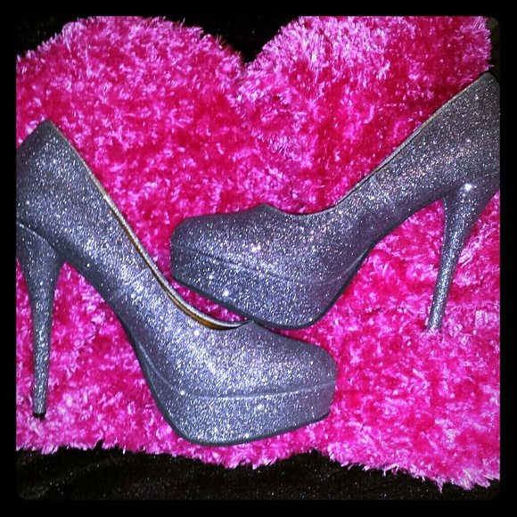 Glitter Platform High Heels