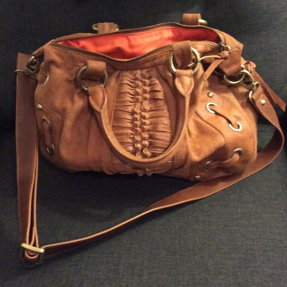 Hype Brand brown suede cross body bag