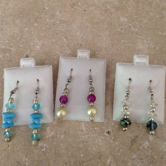 3 pairs of earrings
