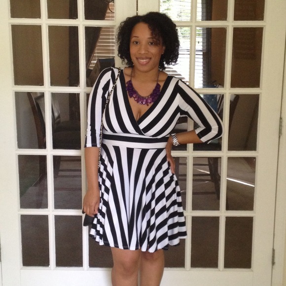 Striped skater dress