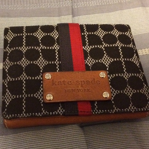 SOLD Kate Spade cloth and leather wallet.