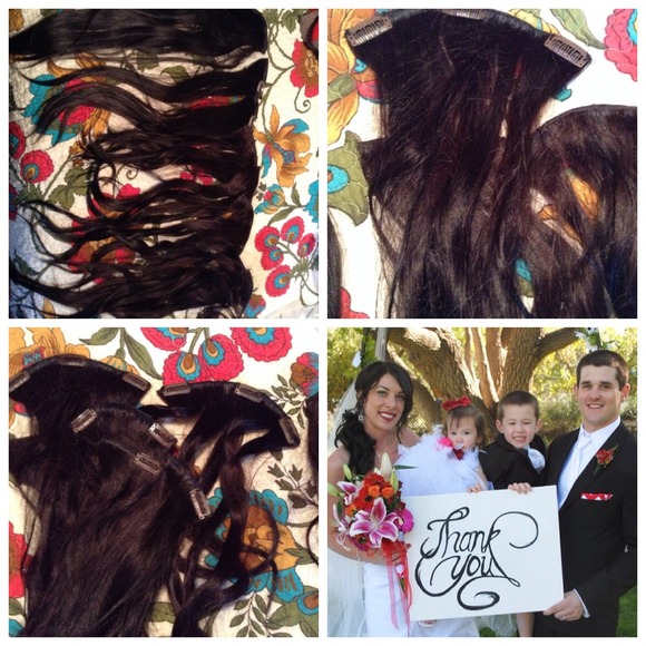 Hair extensions.  Real human hair.