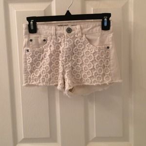 Lace high waisted shorts