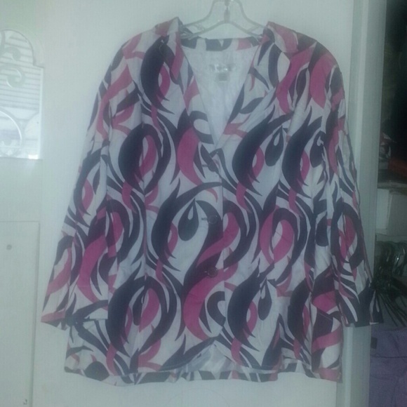 Navy, blue, pink and white blazer. Size 22\24