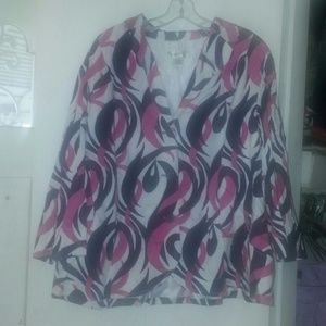 Navy, blue, pink and white blazer. Size 22\24