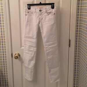 White rewind jeans