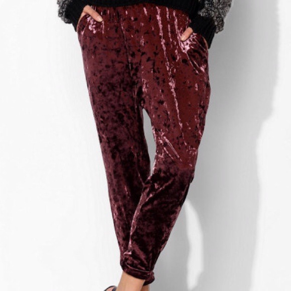Soft pink Velvet harem pants