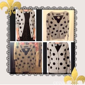 Black & Grey Polka dot cardigan