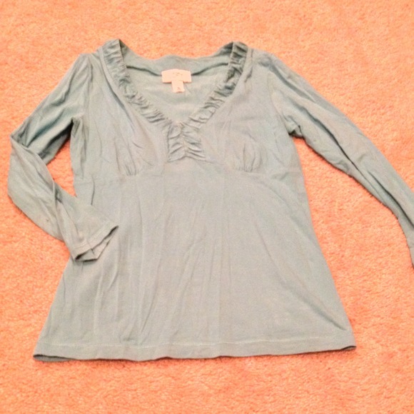Ann Taylor Loft blue top.