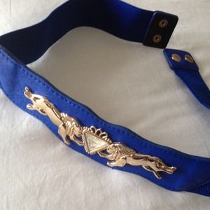Blue elastic Lion belt