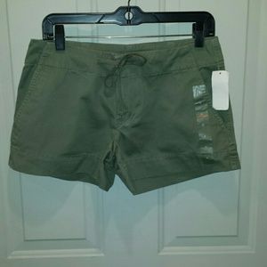 Army green shorts