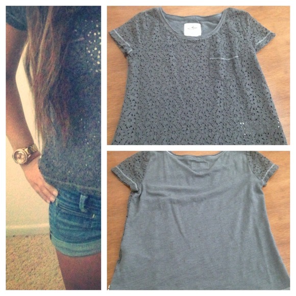 Lace Gray T-Shirt