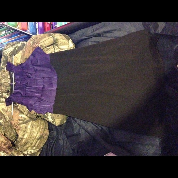 Purple and black dress