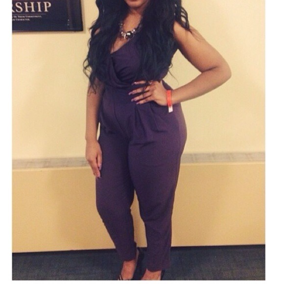 dark purple jumpsuit
