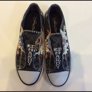 BRAND NEW Size 8 Ed Hardy Slip On Sneakers