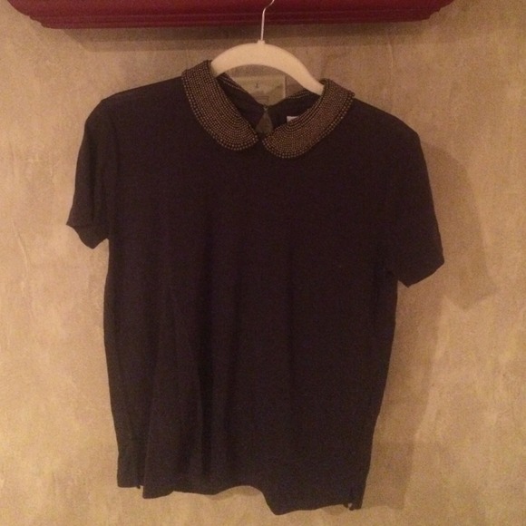 Madewell beaded collared tee