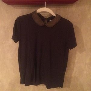 Madewell beaded collared tee