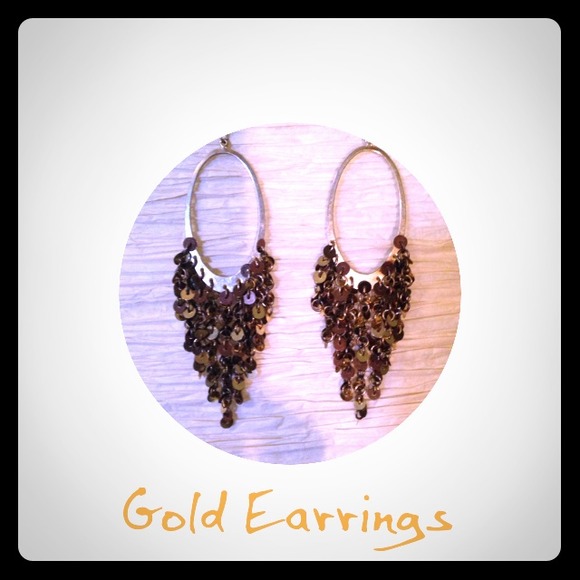 Gold chandelier earrings SOLD