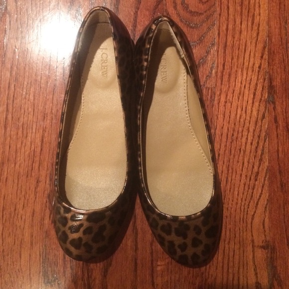 J. Crew Leopard Patent Flat