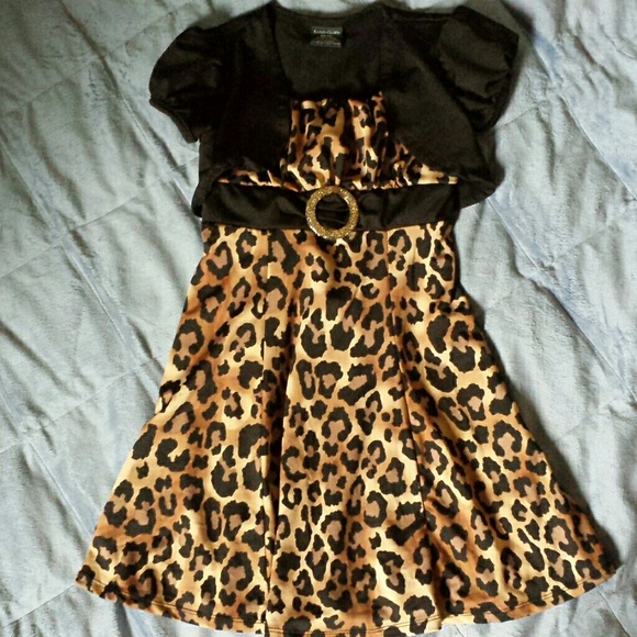 Girls leopard dress