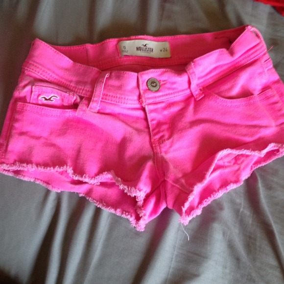 Bright pink shorts