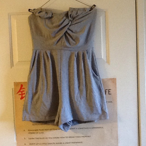 Gray cute romper