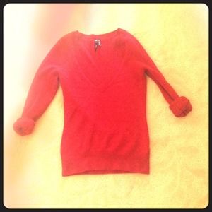 Bright v-neck sweater!