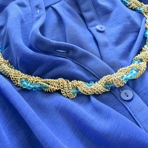 Blue & Gold Necklace