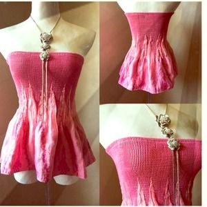 Bundle..a pair of earrings and Beautiful Pink Top.