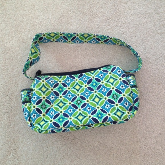 Vera Bradley blue green turquoise flower purse