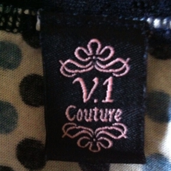V1 COUTURE MED NAVY LACE TRIMMED SUMMER TOP. - Picture 4 of 4