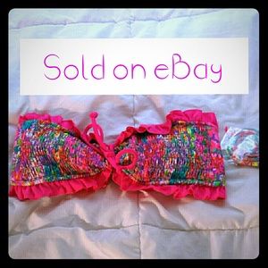 Victoria's Secret Smocked Floral Bikini Top