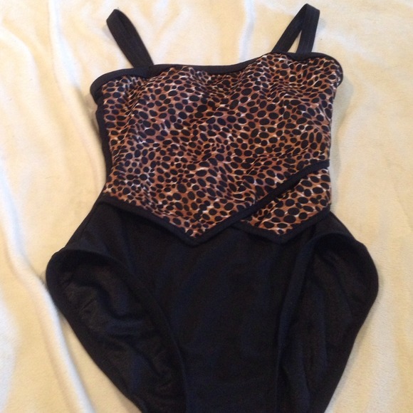 Really cute black cheetah print whole piece